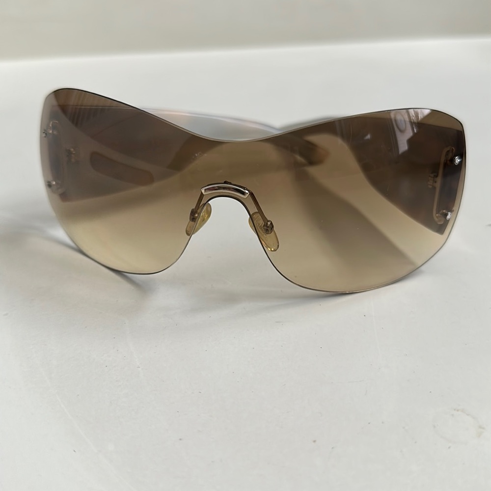 Christian Dior Vintage rimless aviator sunglasses.
